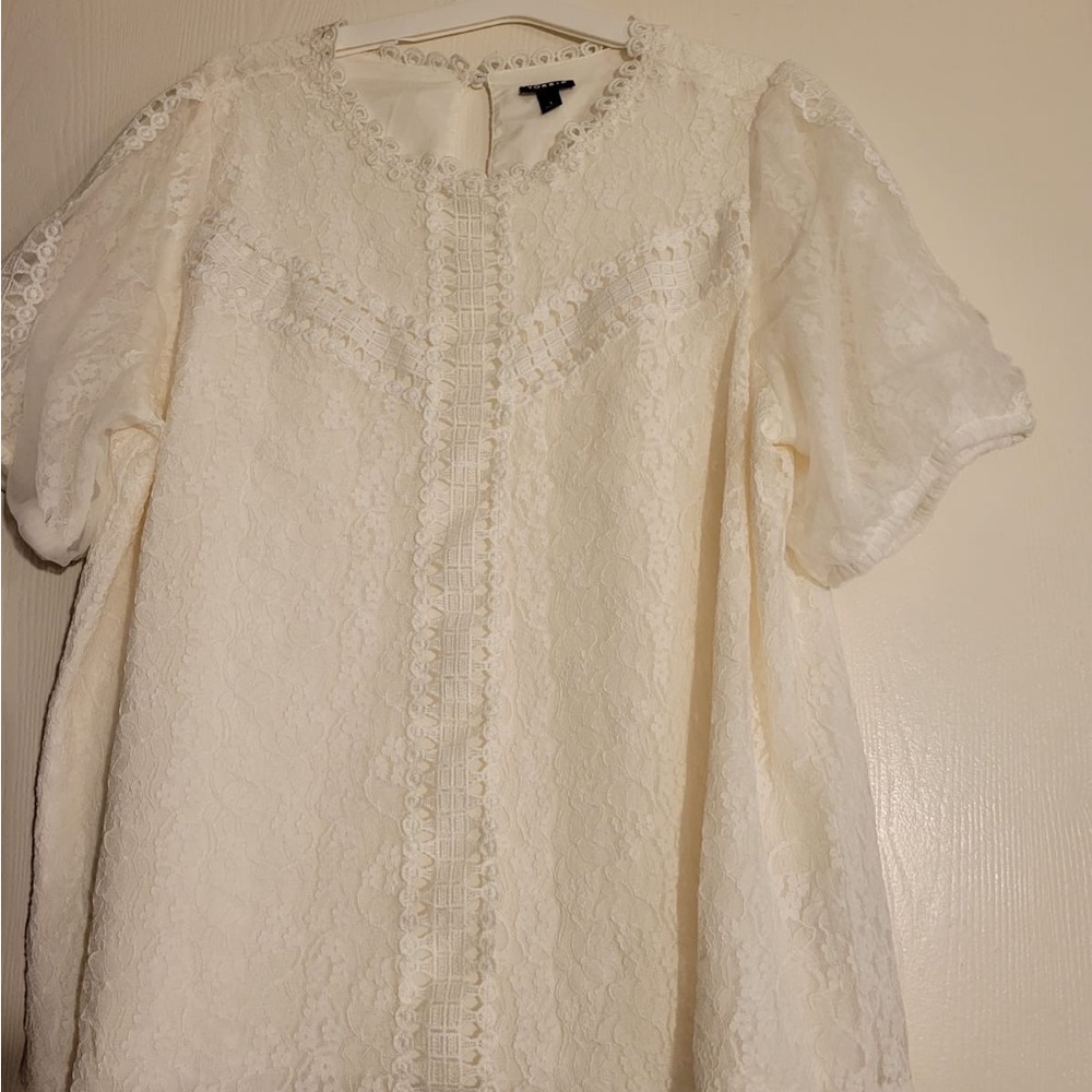 Torrid Cream Lace Top